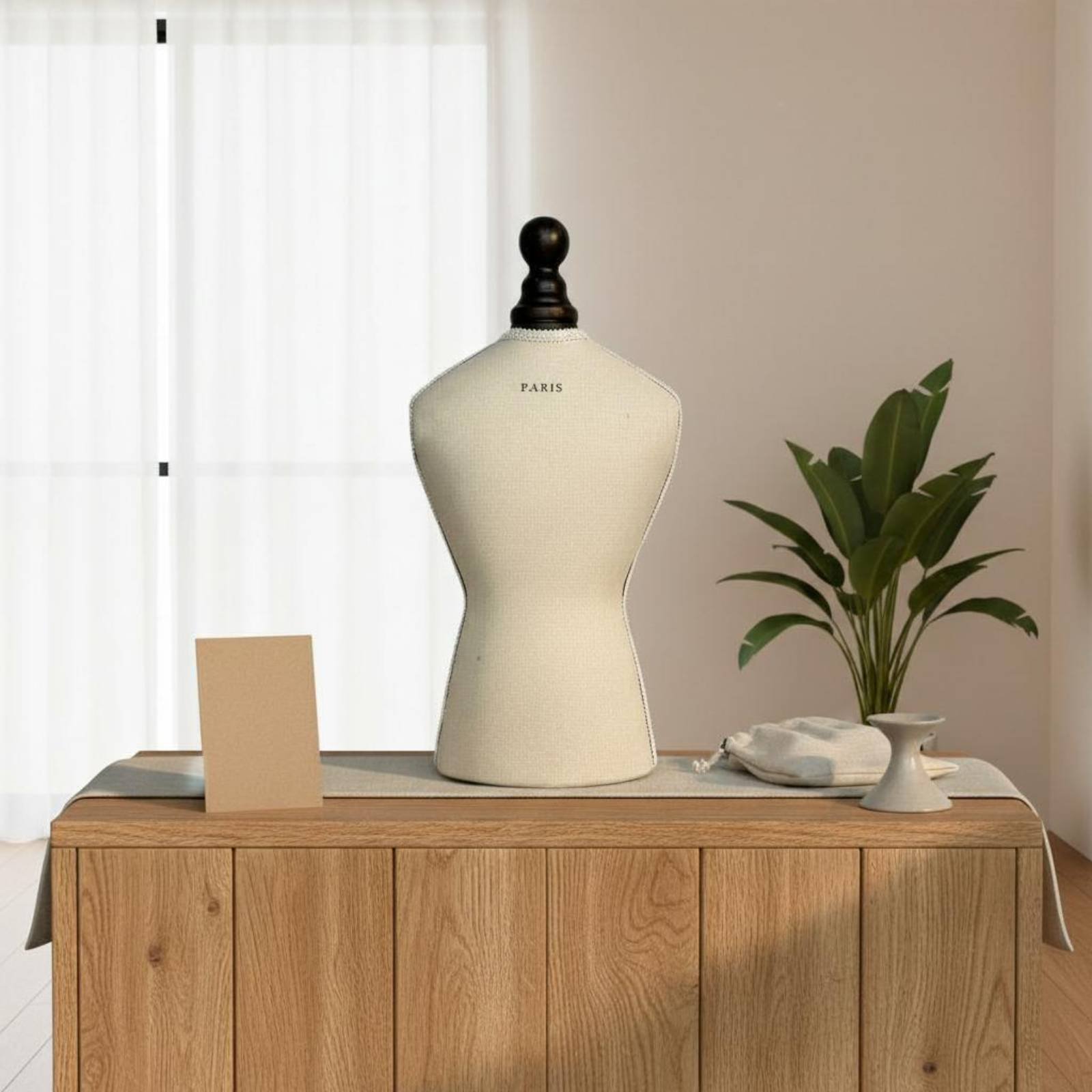 Dress Form Mannequin - ขาตั้งโชว์สร้อยคอแบบตั้งโต๊ะ หุ่นโชว์สร้อยคอ ที่วางเครื่องประดับ รูปแบบหุ่นโชว์เสื้อผ้า ฐานแข็งแรง