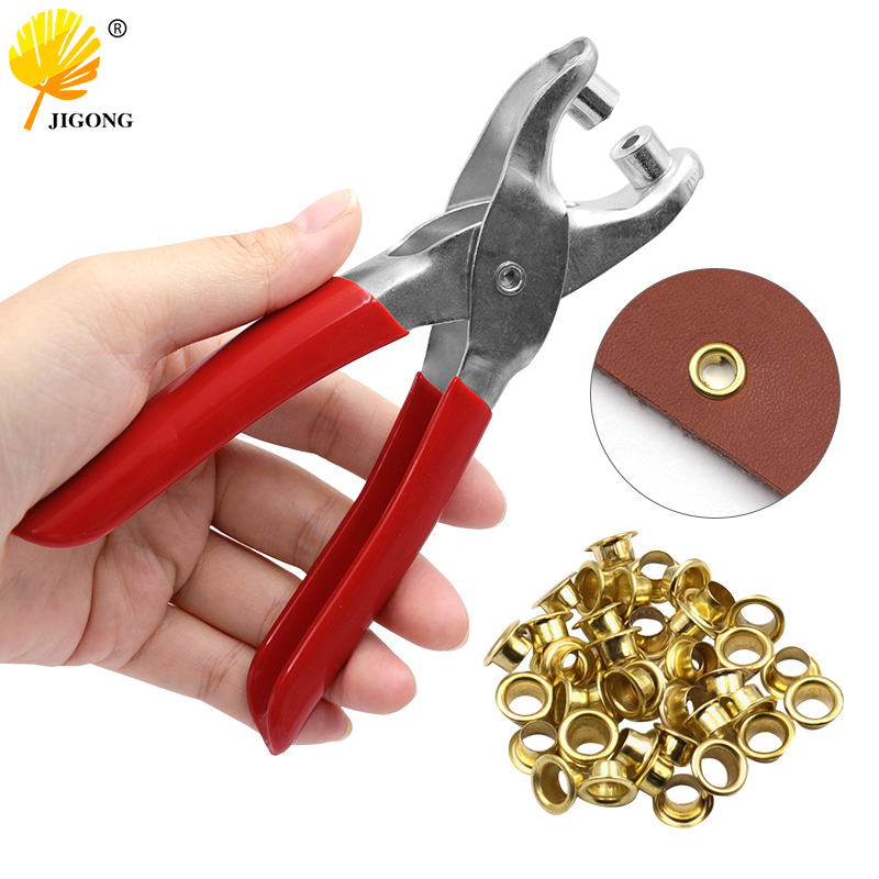 Sewing Eyelet Fabric - 1ชุดตาไก่ยึดผ้าเข็มขัดหนังรองเท้า Hole Punch คีมเย็บกระเป๋าเครื่องมือในครัวเรือน Plier Retainer