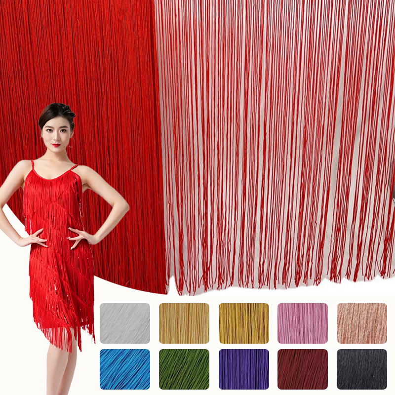 Textile And Sewing Supply - พู่ห้อยโพลีเอสเตอร์ยาว 100 ซม. สำหรับตกแต่งเสื้อผ้าเต้นรำลาติน ผ้าม่าน และงานเย็บปักถักร้อย