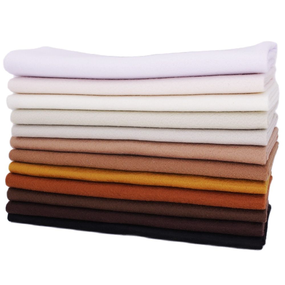 Is Sewing A Textile Craft - 1.2 มม.สีดําสีขาวสีน้ําตาล,ความหนาแน่นสูง Felt ผ้านุ่มสําหรับ DIY เย็บตกแต่งบ้าน,ตุ๊กตาและหัตถกรรมวัสดุ,ผ้าโพลีเอสเตอร์