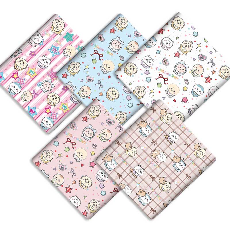 Textile For Sewing - ผ้าโพลีเอสเตอร์ลายการ์ตูน 140x50 ซม. ผ้าฝ้าย ผ้าปะติดปะต่อ ผ้าสำหรับงานเย็บปักถักร้อย