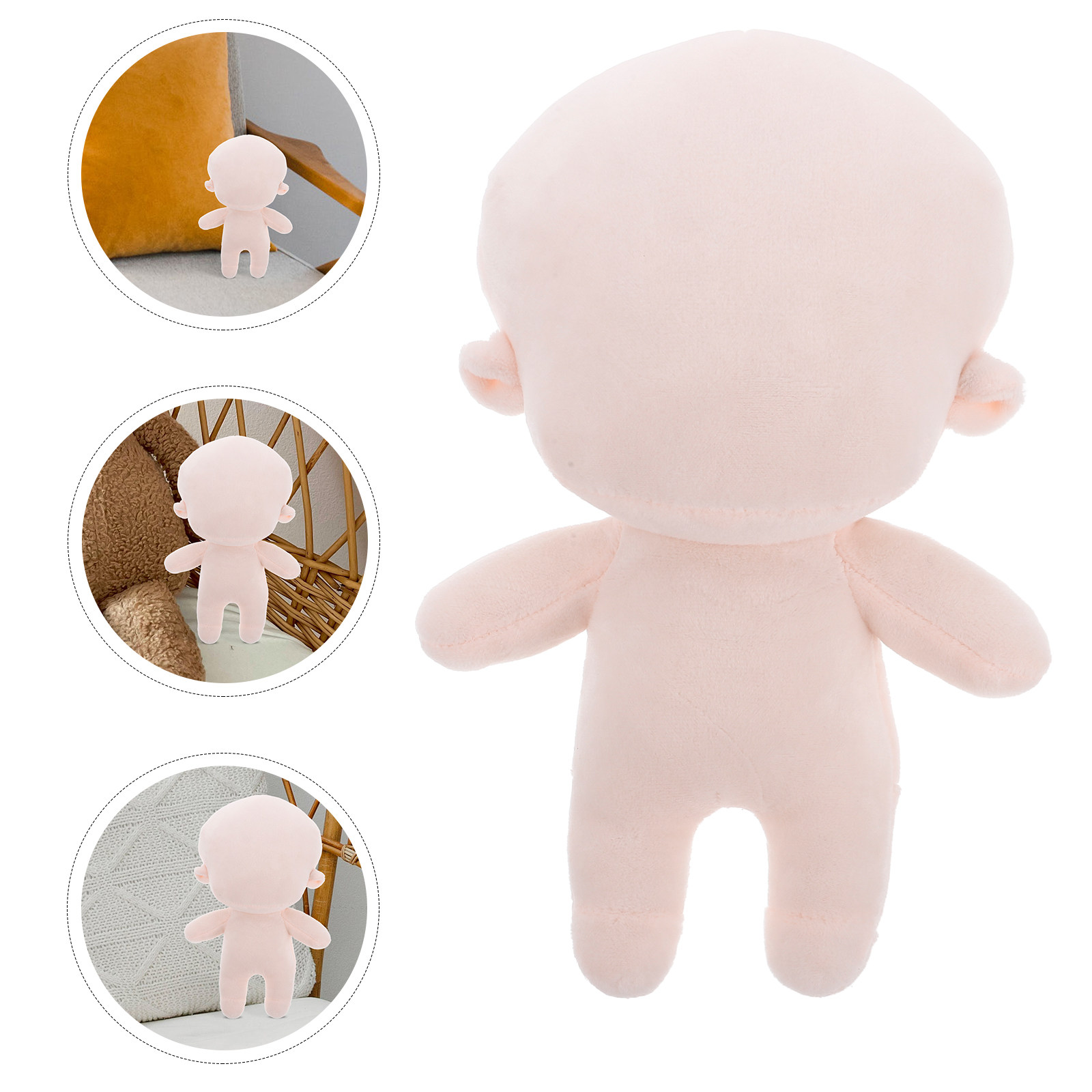 Textile For Sewing - ตุ๊กตาผ้าฝ้ายเนื้อนุ่ม ตัวตุ๊กตาอ่อนนุ่ม ขาตุ๊กตาขยับได้ อุปกรณ์ตัดเย็บ DIY สำหรับแต่งตัว
