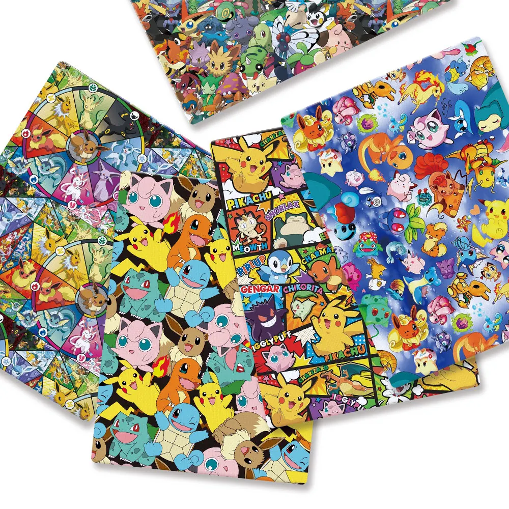 Sewing Production - Pokemon การ์ตูน Fabric140*50 ซม.Handmade เย็บ Patchwork