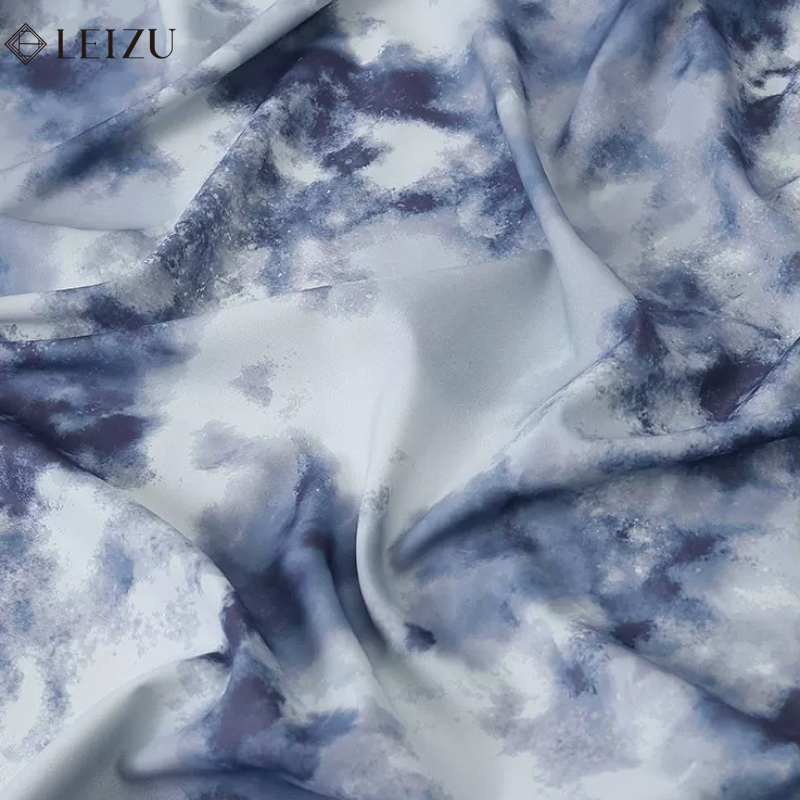 Sewing Tie Dye - ผ้าชีฟองลายมัดย้อม 30D ลายพิมพ์สไตล์ Ink Wash สำหรับฤดูร้อน