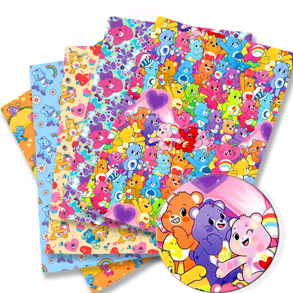 Sewing Production - ผ้าการ์ตูนลายแคร์แบร์ ขนาด 140x50 ซม. ผ้าโพลีเอสเตอร์/ผ้าฝ้าย 100%/ผ้าซาติน