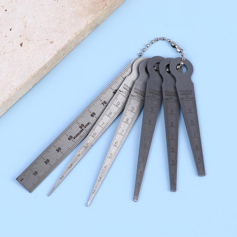 Seam Gauge Metal - ชุดเครื่องมือวัดรูรั่ว 6 ชิ้น แบบเทเปอร์เกจ ทำจากสแตนเลส สำหรับงานเชื่อม