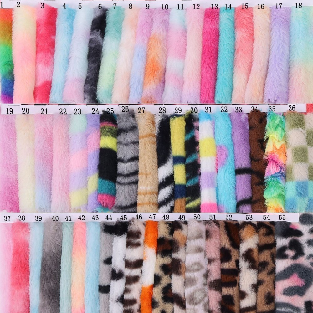 Sewing Tie Dye - ผ้าขนสัตว์เทียมลายไท-ได แจ็คการ์ด ขนาด 1/2/3 หลา เนื้อนุ่มฟู