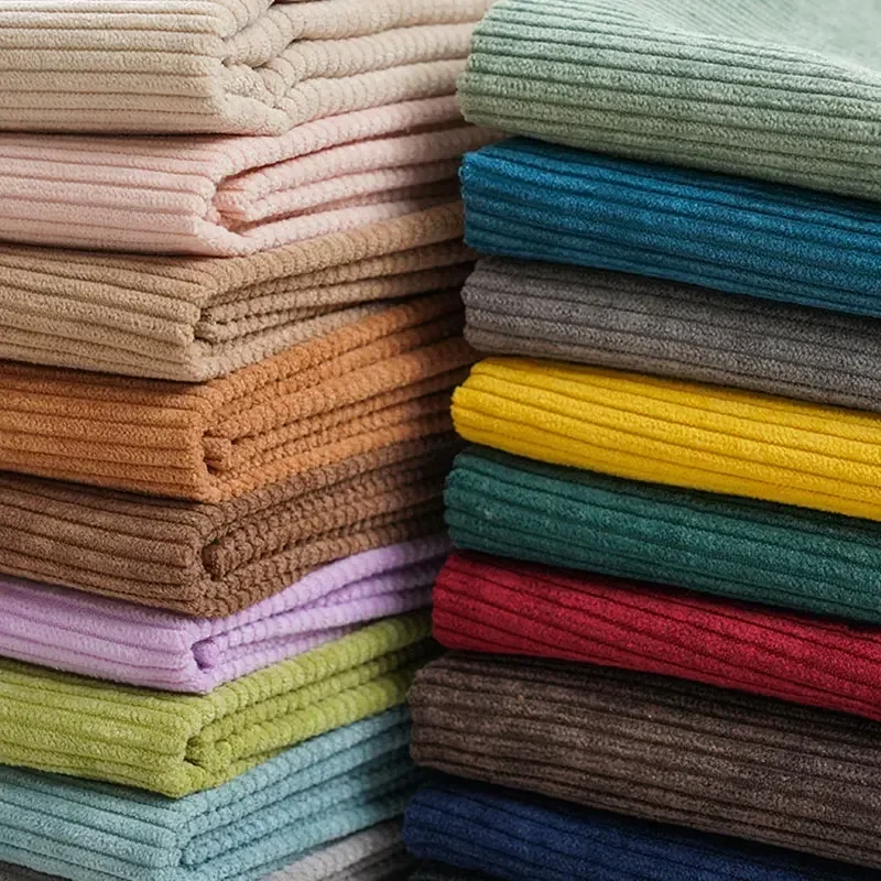 Sewing Velvet Fabric - เสื้อแจ็กเก็ตผ้ายีนส์มีฮู้ดผ้ากำมะหยี่สีทึบสำหรับตัดเย็บเสื้อมีฮู้ดบุผ้าลูกฟูกกางเกงผ้ากำมะหยี่ยาวครึ่งเมตร