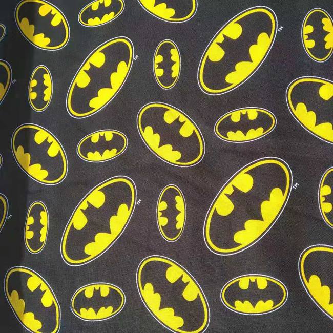 Textile For Sewing - ความกว้าง 140 ซม.การ์ตูน Batman ออกแบบโลโก้ผ้าฝ้าย 100