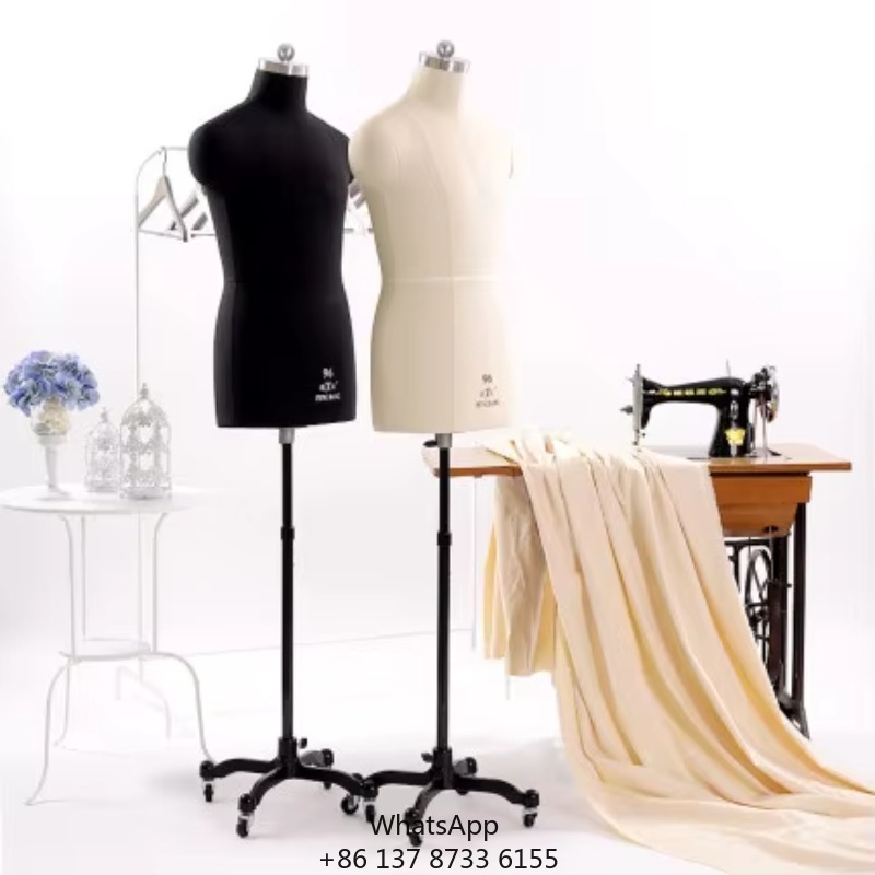 Dress Form Mannequin - หุ่นโชว์เสื้อผ้าผู้ชายครึ่งตัว สำหรับงานตัดเย็บ ขนาดเท่าคนจริง วัสดุ FRP ปรับได้