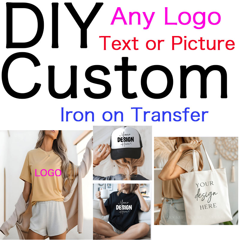 Iron On Patch - แพทช์รีดร้อนลายโลโก้หรือรูปภาพตามสั่ง สำหรับเสื้อผ้า DIY เสื้อยืด สติ๊กเกอร์ถ่ายโอนความร้อนแบบ DTF