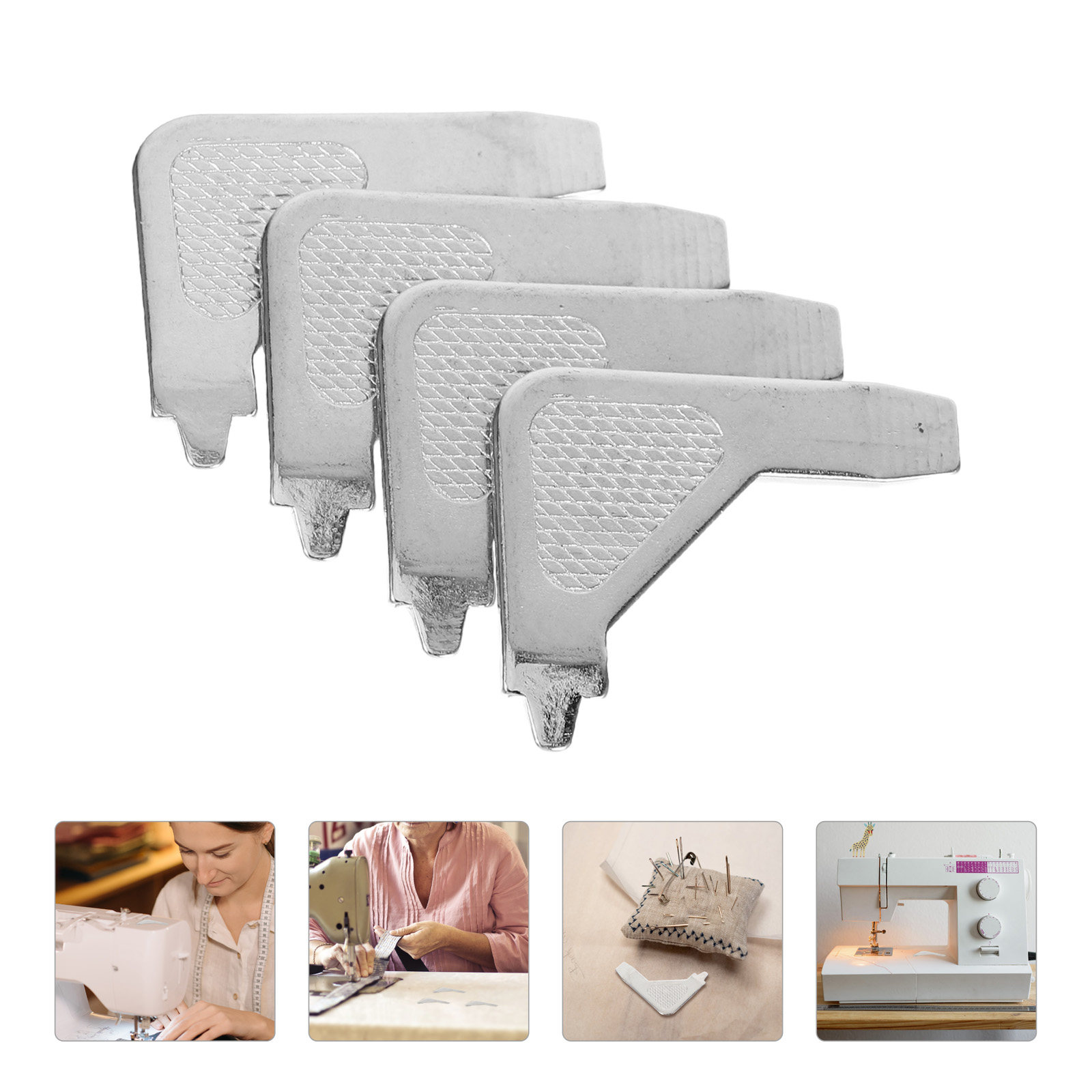 Sewing Repair - ชุดเครื่องมือซ่อมแซมโลหะแบบพกพา 4 ชิ้น สำหรับจักรเย็บผ้า ไขควงเหล็ก อุปกรณ์ซ่อมแซมสำหรับบ้าน