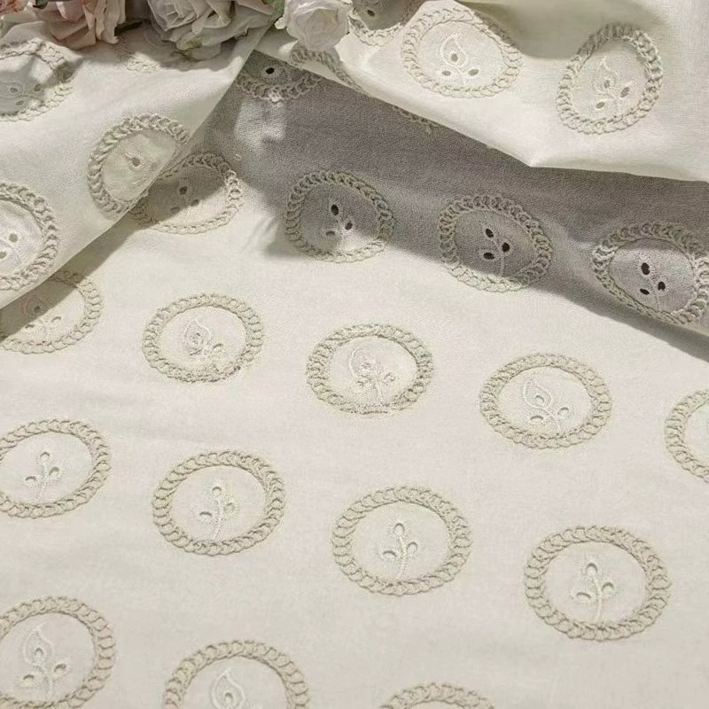 Sewing Fabric - ผ้าปักลายดอกไม้แบบลูปสติชสำหรับฤดูใบไม้ร่วงและฤดูหนาว ขนาด 100 ซม. x 130