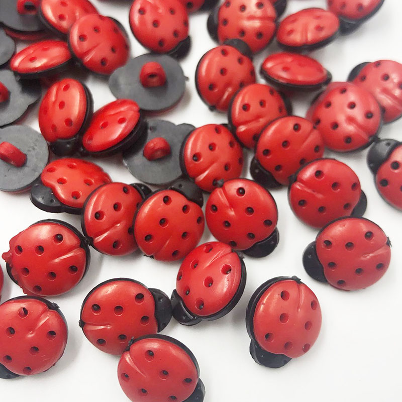 50/100 PCS สีแดง Ladybug DIY a - Button Hole Cutter บทวิจารณ์และราคา