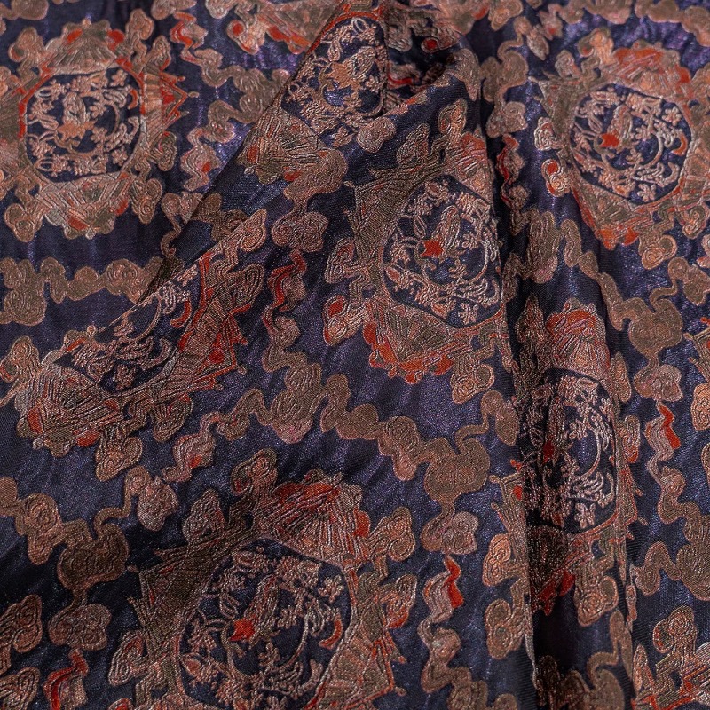 ผ้าแจ็คการ์ดลายดอกไม้สีม่วงแดง - Sewing Fabric บทวิจารณ์และราคา