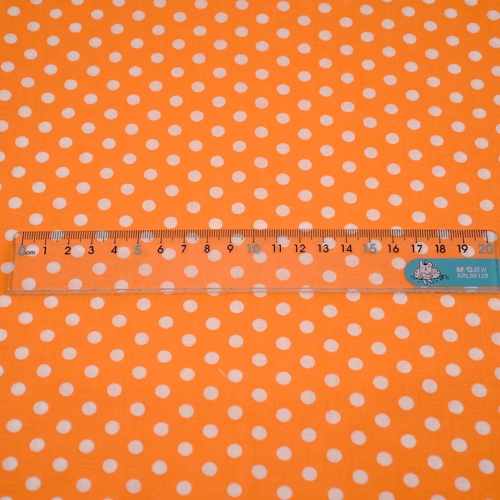 ผ้าคอตตอนพิมพ์ลายจุดสีส้มสีขาว - Textile For Sewing บทวิจารณ์และราคา
