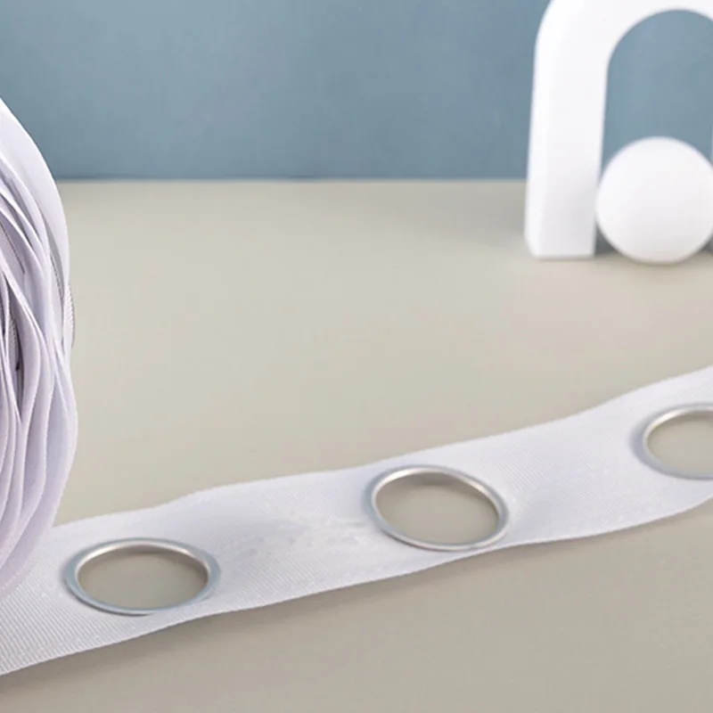 เทปเจาะรูตาไก่สำหรับม่านสีขาว  - Sewing Eyelet Fabric บทวิจารณ์และราคา