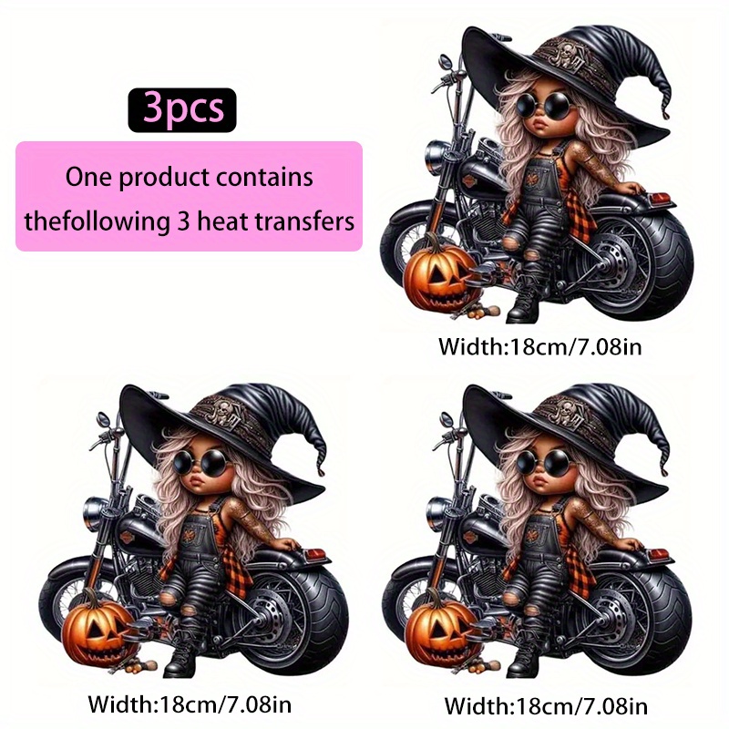 แผ่นปะรีดร้อนลายแม่มดขี่มอเตอร - Iron On Patch บทวิจารณ์และราคา