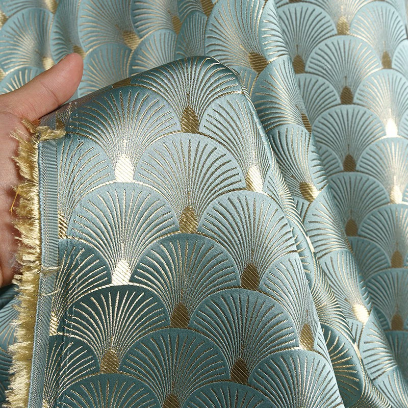 ผ้าแจ็คการ์ดลายใบแปะก๊วยรูปพัด - Sewing Fabric บทวิจารณ์และราคา