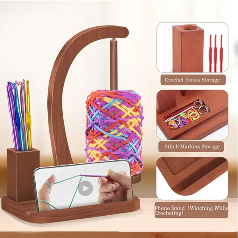 ที่วางไหมพรมไม้แบบหมุนได้พร้อม - Sewing Knit บทวิจารณ์และราคา
