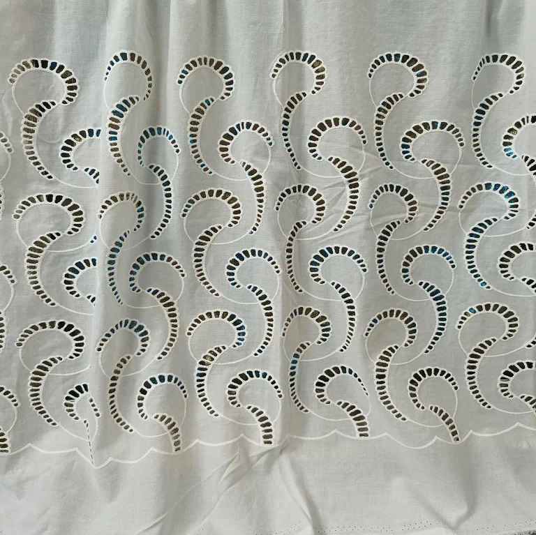 ผ้าฝ้ายปักลายฉลุ 100%, ผ้าปักล - Sewing Eyelet Fabric บทวิจารณ์และราคา