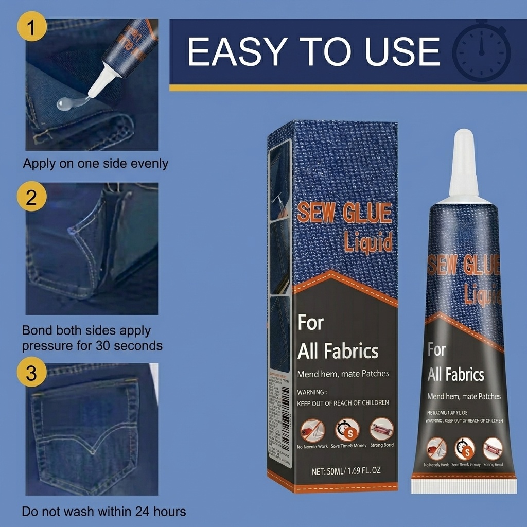 กาวเย็บผ้า 50 มล. แห้งเร็ว น้ำ - Sewing Repair บทวิจารณ์และราคา