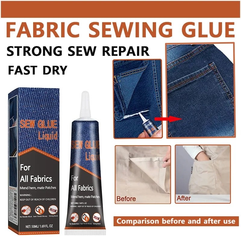 กาวเย็บผ้า 50 มล. แห้งเร็ว น้ำ - Sewing Repair บทวิจารณ์และราคา