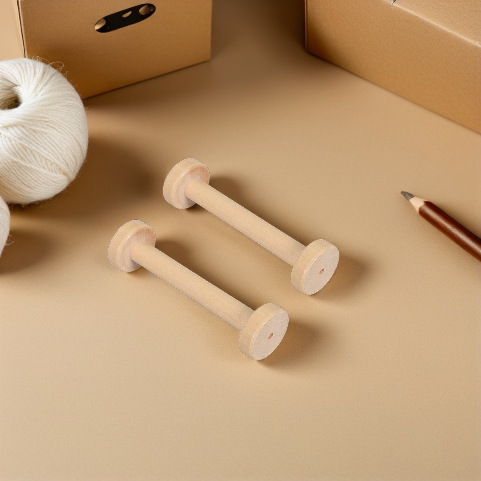 แกนม้วนไม้ 5 ชิ้น แบบธรรมชาติ  - Textile For Sewing บทวิจารณ์และราคา