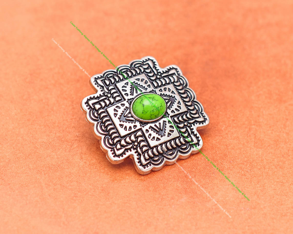 10ชิ้นสีเขียวอ่อนสีเงินตะวันตก - Button Hole Cutter บทวิจารณ์และราคา