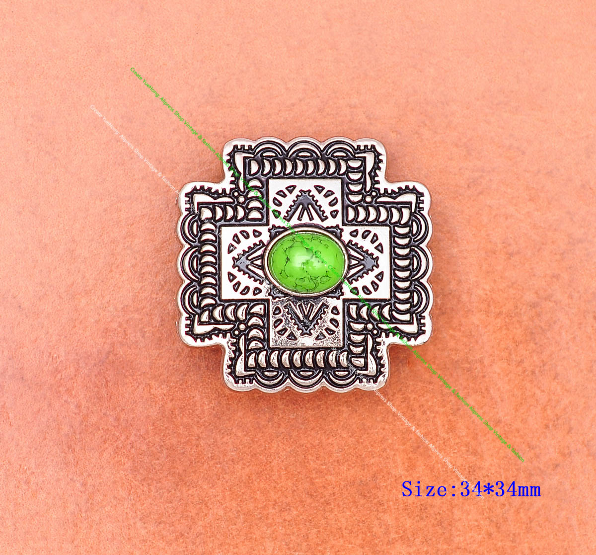 10ชิ้นสีเขียวอ่อนสีเงินตะวันตก - Button Hole Cutter บทวิจารณ์และราคา