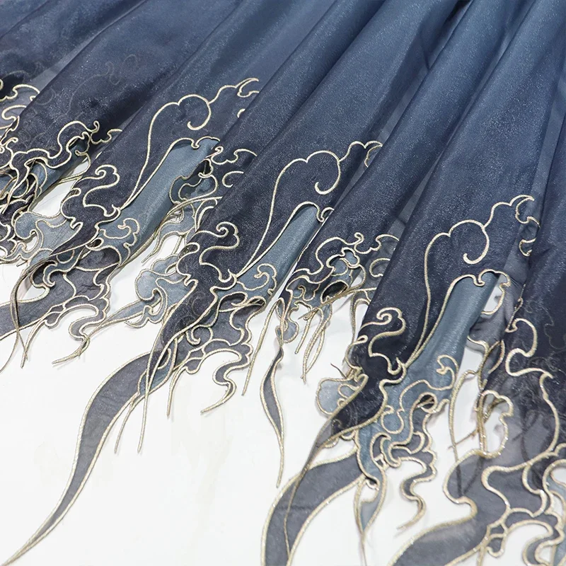 ผ้าปักลายดอกบัวแบบจีนไล่เฉดสี  - Sewing Fabric บทวิจารณ์และราคา