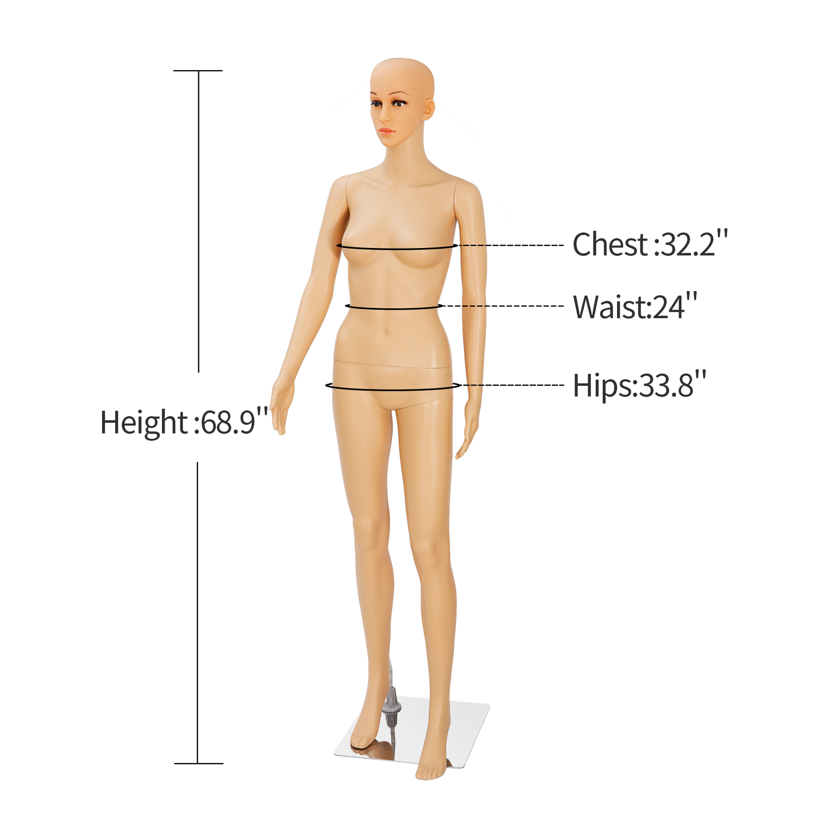 หุ่นโชว์หญิงแบบเต็มตัว วัสดุ P - Dress Form Mannequin บทวิจารณ์และราคา