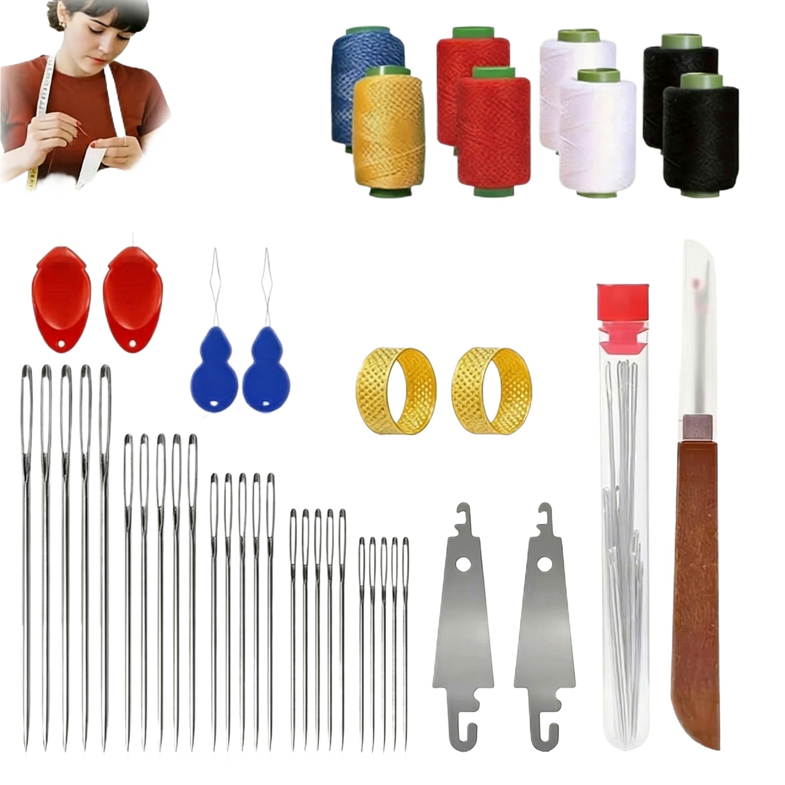 ชุดเข็มเย็บผ้าขนาดใหญ่ 43 ชิ้น - Sewing Repair บทวิจารณ์และราคา