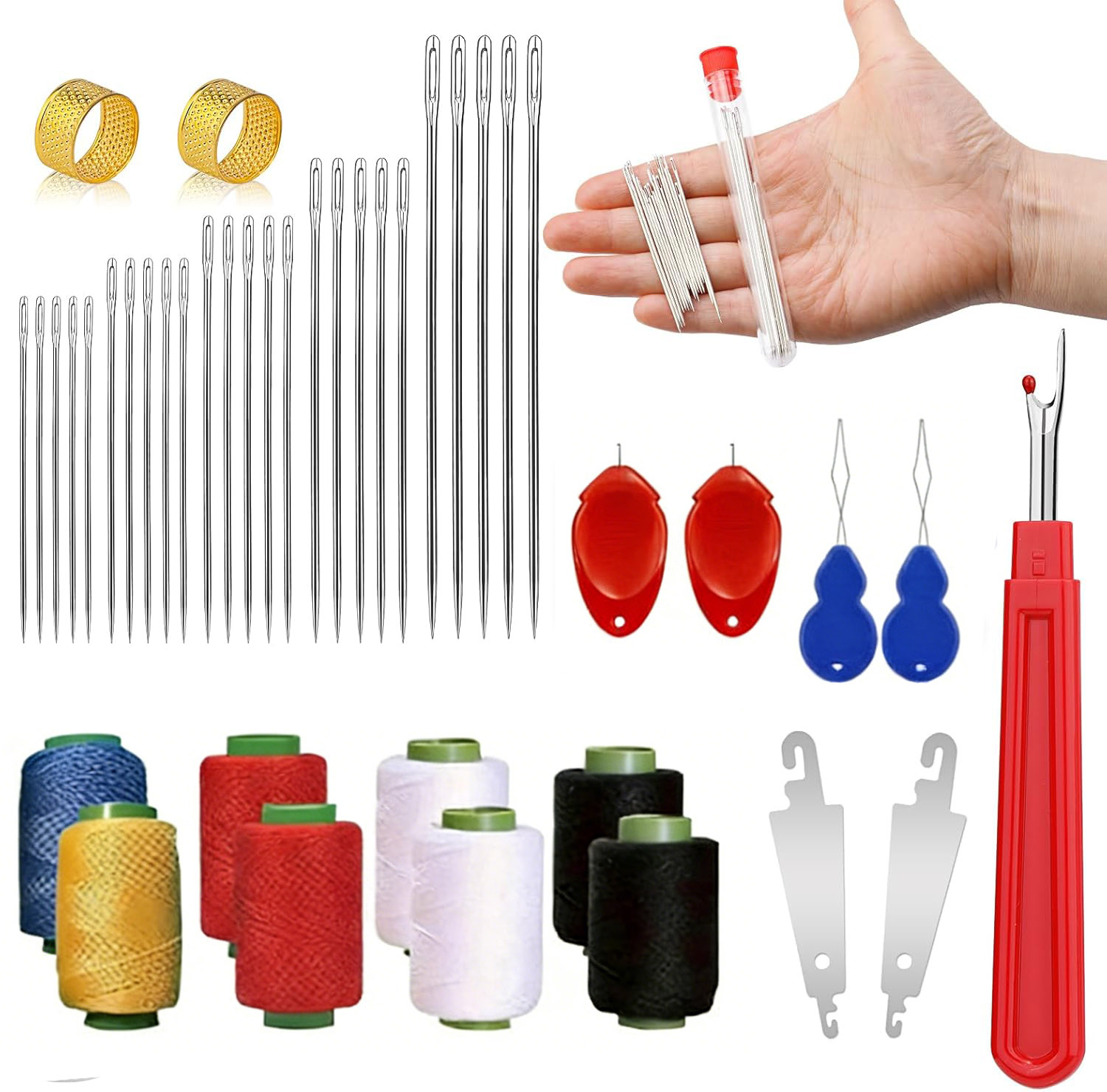 ชุดเข็มเย็บผ้าขนาดใหญ่ 43 ชิ้น - Sewing Repair บทวิจารณ์และราคา