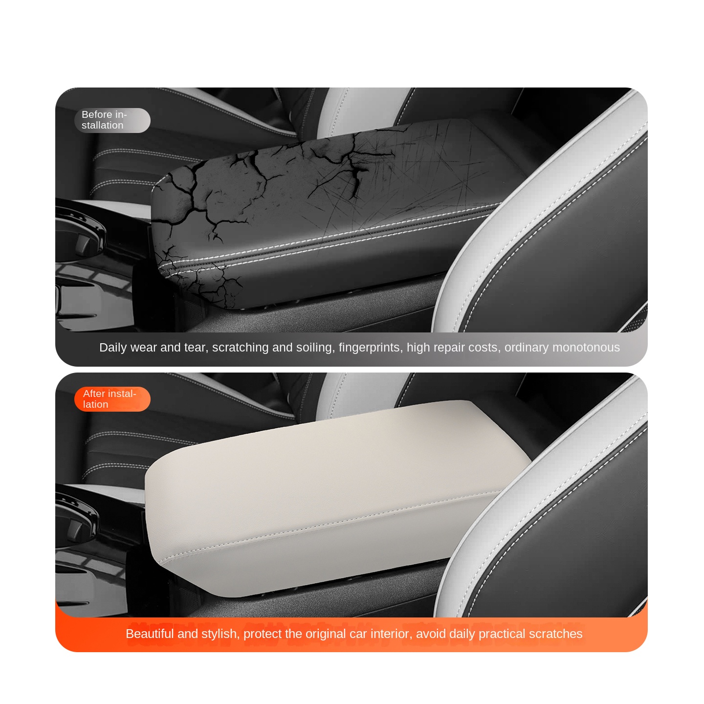ฝาครอบกล่องที่วางแขนหนังแบบแข็ - Sewing Knit บทวิจารณ์และราคา