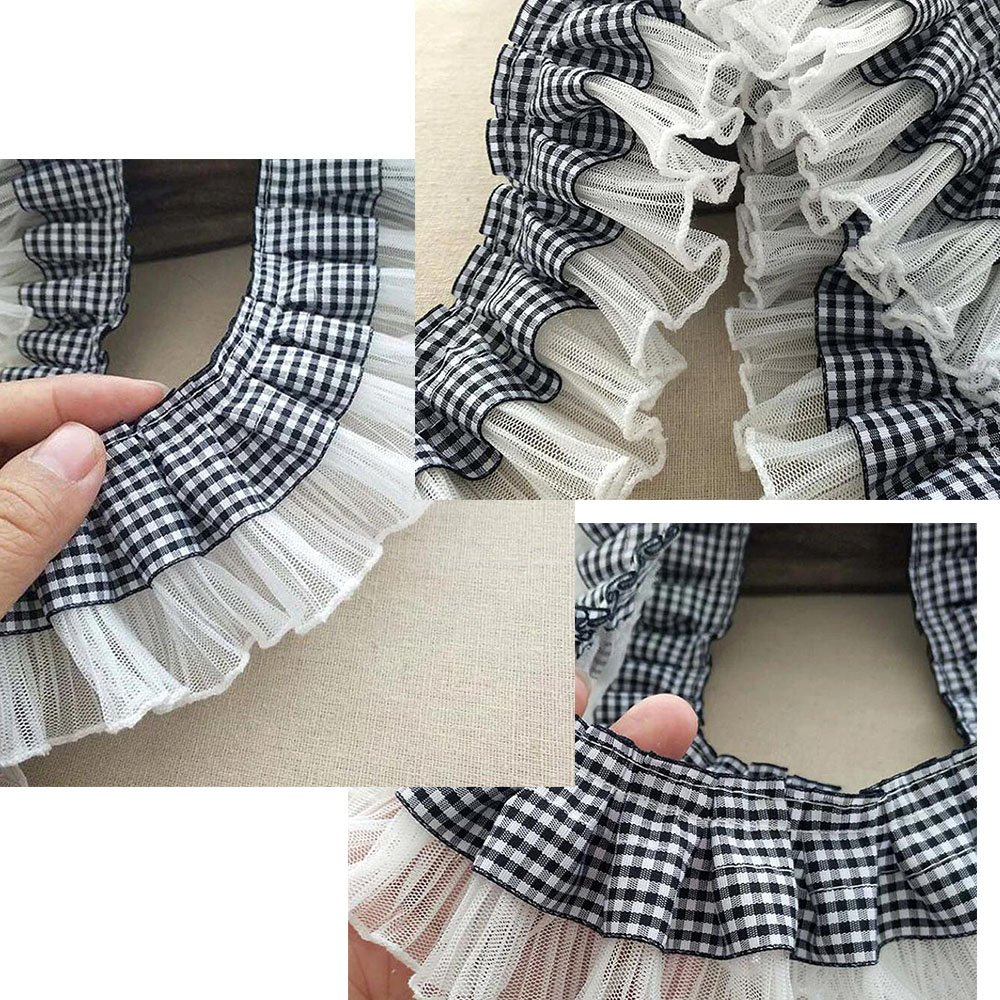 กว้าง 7 ซม.ลายสก๊อตจีบผ้าลูกไม - Textile And Sewing Supply บทวิจารณ์และราคา