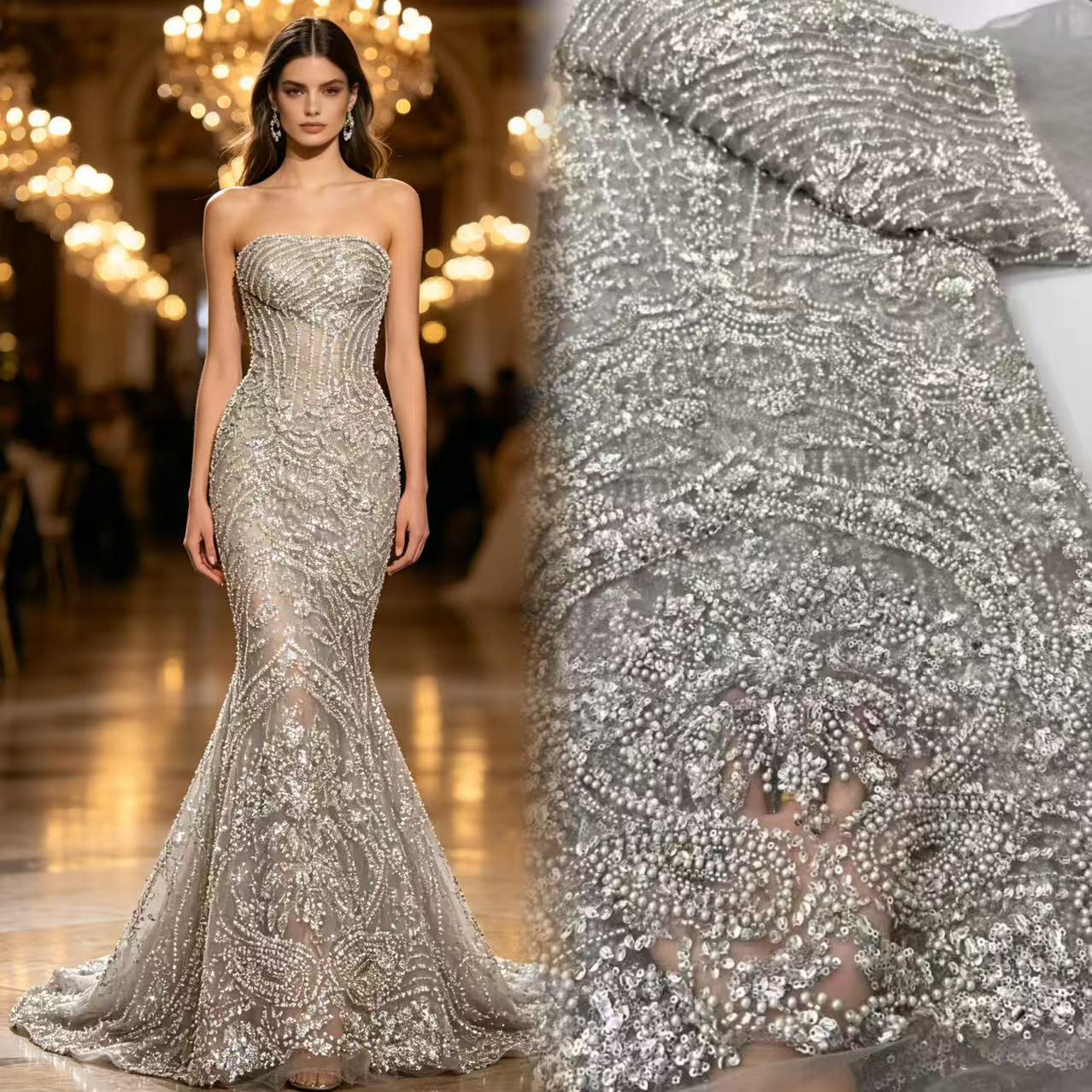 ผ้าลูกไม้ฝรั่งเศสเนื้อทูลล์หรู - Sewing Net บทวิจารณ์และราคา