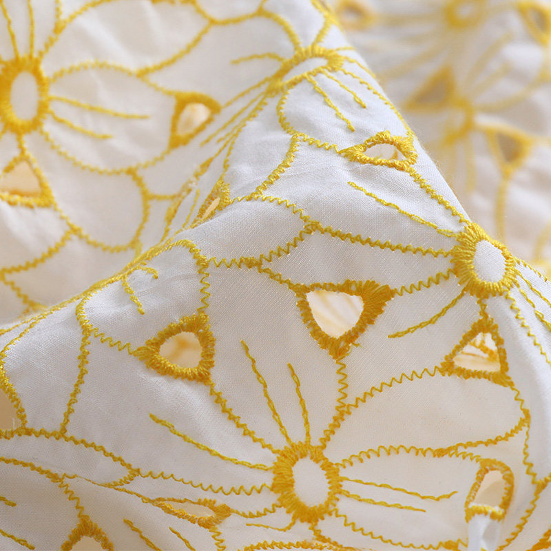 ผ้าลูกไม้ปักลายฉลุ 100% คอตตอน - Sewing Eyelet Fabric บทวิจารณ์และราคา